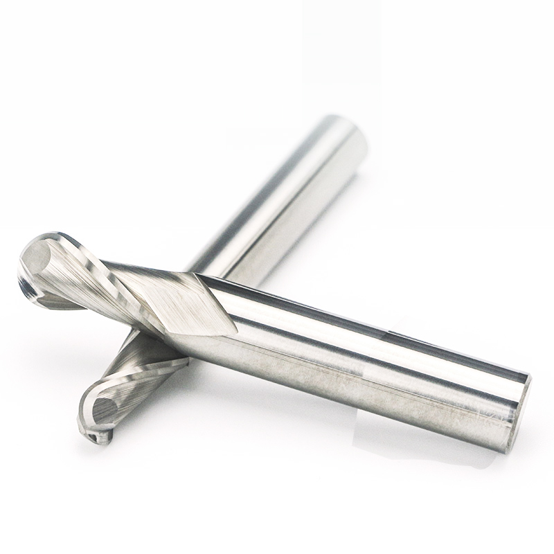 2 Flute Cutting HRC55 2mm-6mm Ball Nose End Mill / Tungsten Steel Spiral Milling