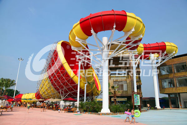 Fiberglass Commercial Adult Water Slide / Tornado Water Slides For Aqua Park