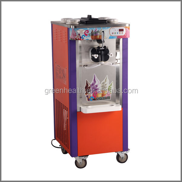 1 Flavor Free Standing Soft Ice Cream Machine Gelato Display Fridge