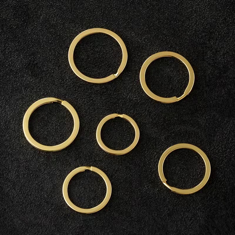 Zinc Alloy Gold Plated Key Rings Holder Anti Corrosion Antirust ISO9001