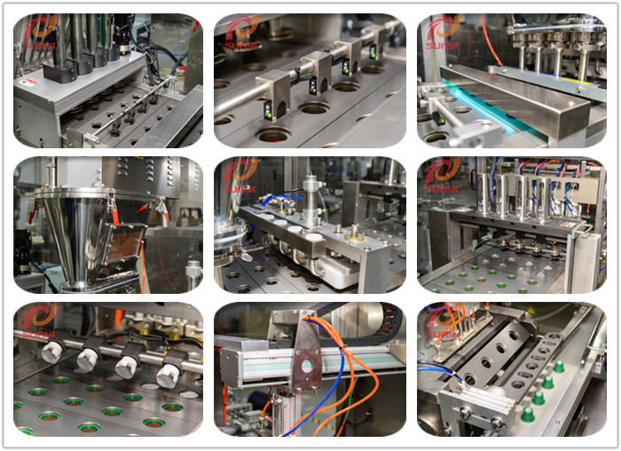 Double Lanes Coffee Capsule Filling Sealing Machine