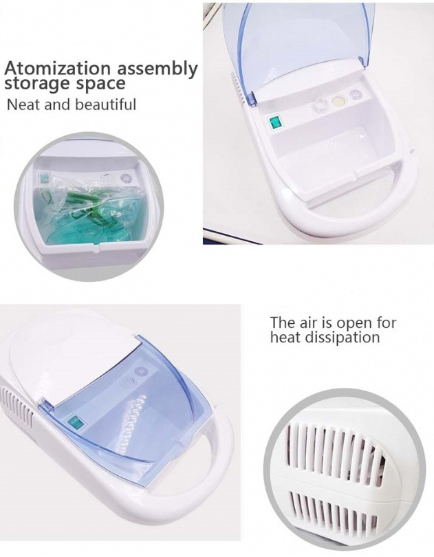 TEVEIK 11 Year Factory Medical Adult / Pediatric Portable Piston Nebulizer Machine with Oxygen Mask