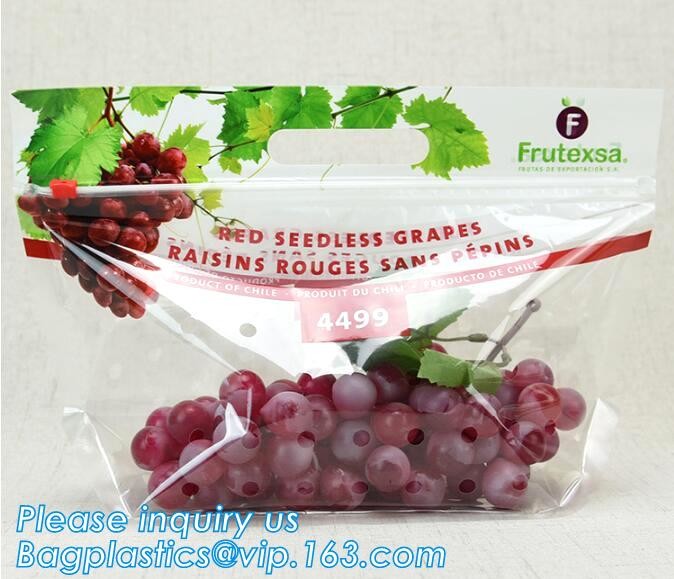 cpp printed slider zip lock vegetable fruit bag, grape packing bags/ fresh grape packaging bag, food preservation slider