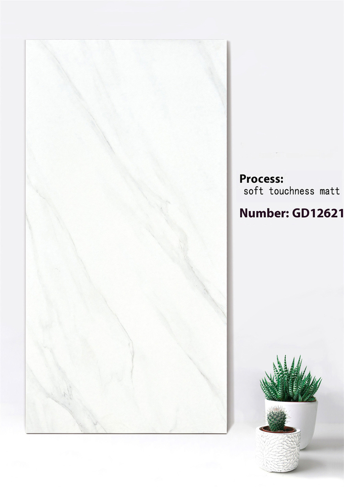 White And Gray Firebrick Soft Touchness Matt Decorative Curtain Wall Tiles For Rebuilding 600x1200mm