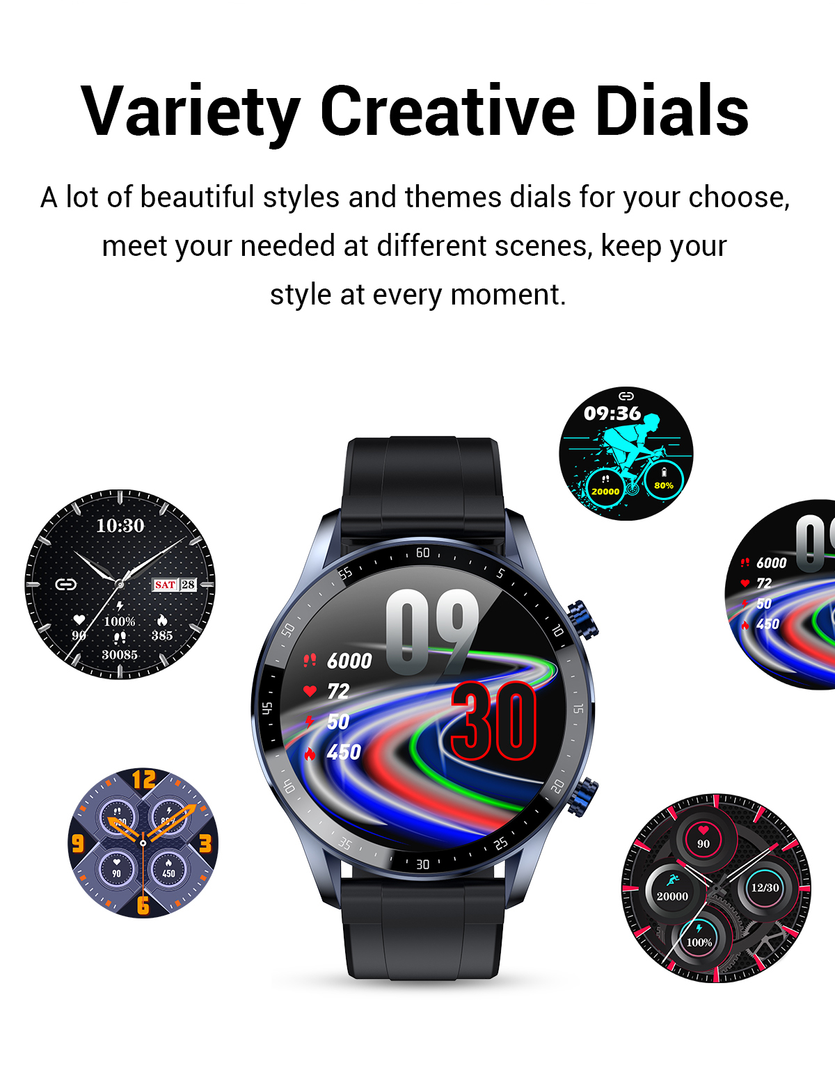Multi Language Smart Watches Unisex Round Display 320x240 For Women