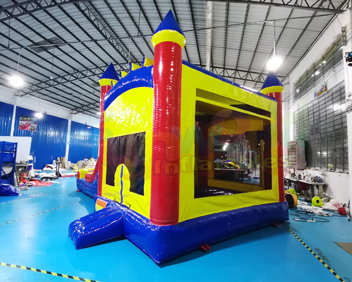 0.55mm PVC Inflatable Bounce House Slide Double Stitching