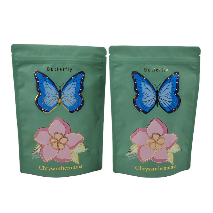 Factory Supplied Soft Touch Mylar Bag with Spot UV Custom Resealable Mylar Bags for Spice Powder