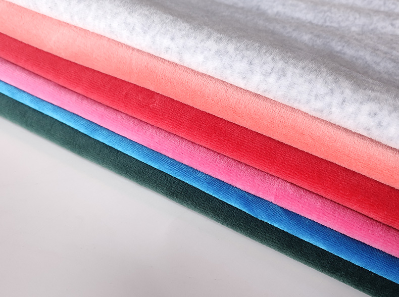 240gsm Velour Velvet Fabric CVC80 CVC20 Plain 32S 100D