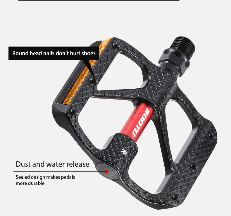KOOTU Mountain Bike Pedals Aluminum MTB Pedal 9/16 Universal For Mtb Bicycle