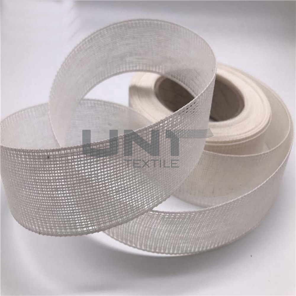Nylon Cotton Resin Fusible Interlining Tape Roll For Flattening Suits / Shirts