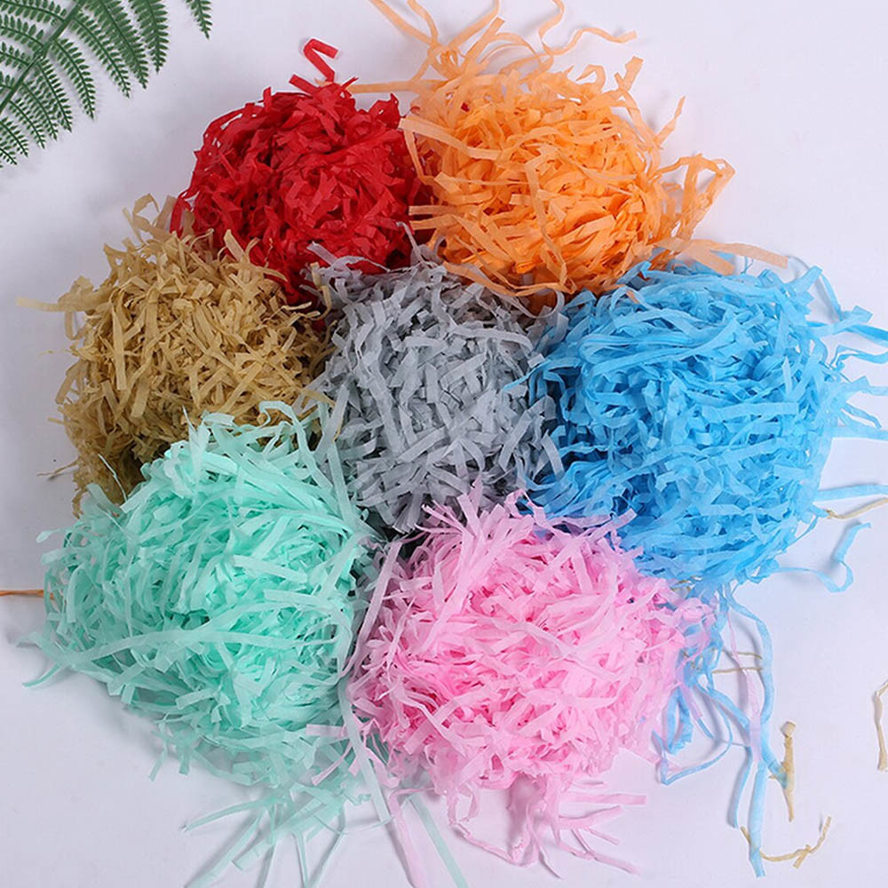 Recyclable Crinkle 2mm Color Shredded Paper For Gift Boxes