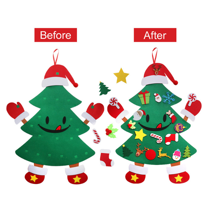 20*28cm Felt Tote Bag Cartoon DIY Designer Christmas Handbags