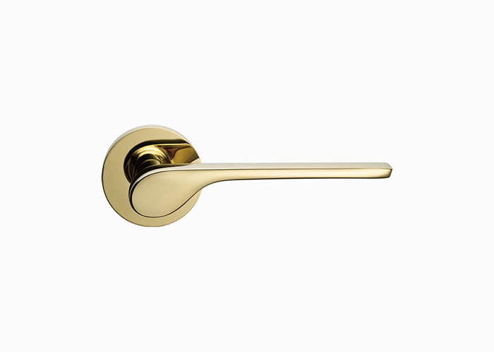 Modern Brass Door Lock Set Gold Black Silver Interiror Double Wood Door Lever Sets