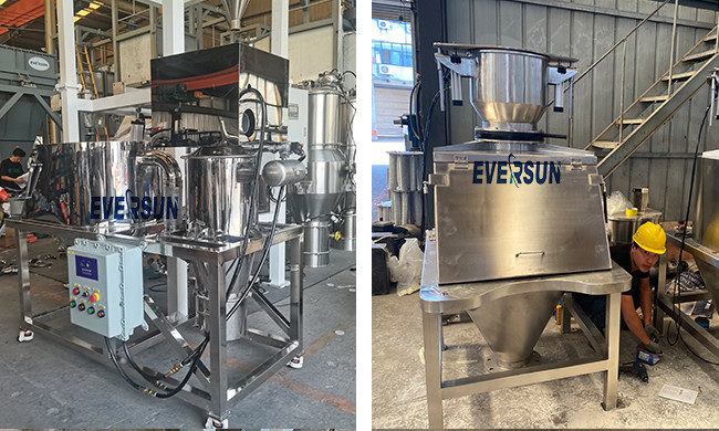 Lithium Battery Dust-Free Feeding Station Rubber Particles Unloader For Chemical