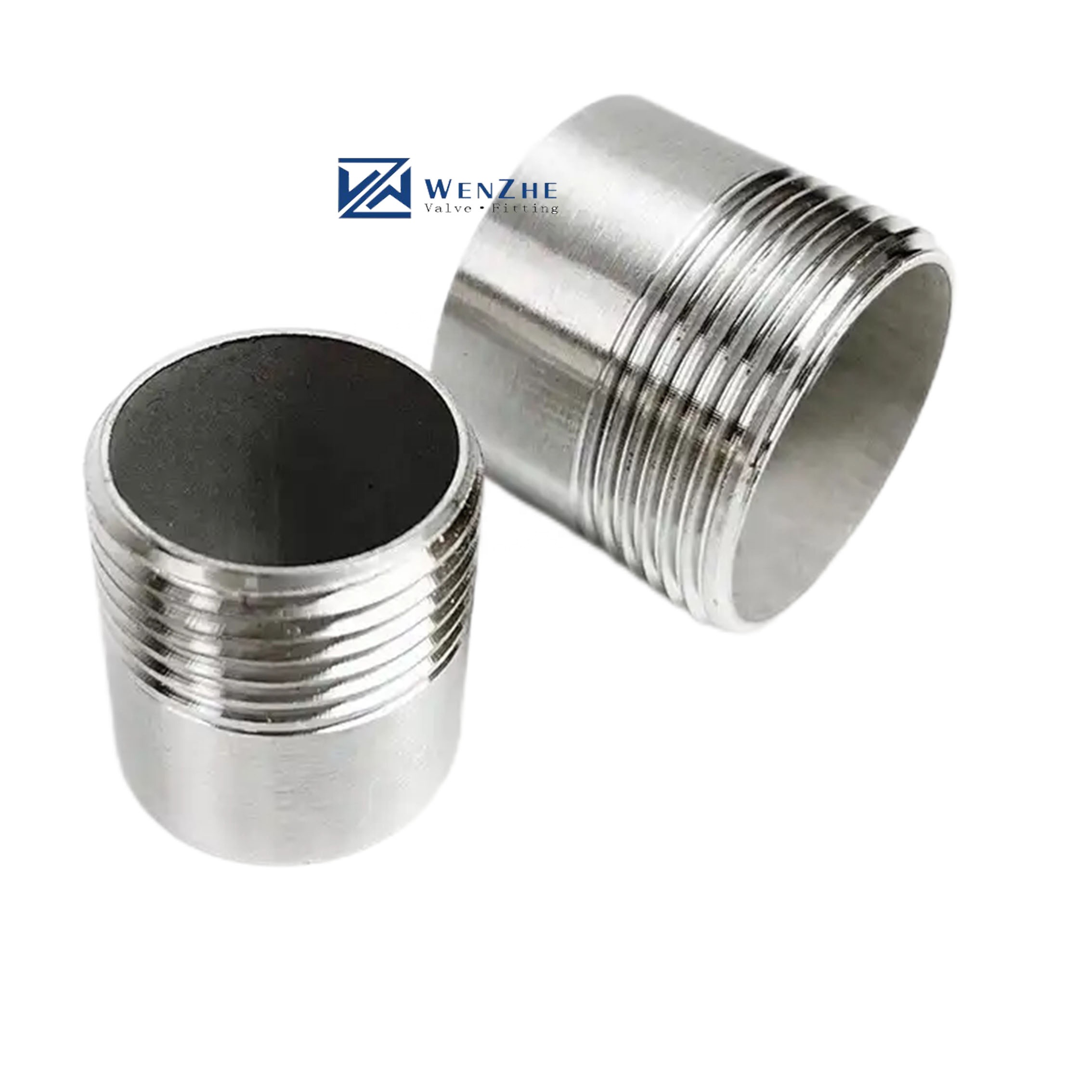 SS316 Male Barrel Nipple NPT BSPP BSPT G Threaded 1/4" Customized Support OEM