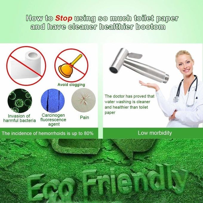85g Surface Chrome Abs Toilet Bidet Shower Spray Portable