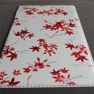 Buy cheap Flower Design WPC Wall Panel Waterproof / Plastic Interior Wall Paneling For Bathroom product