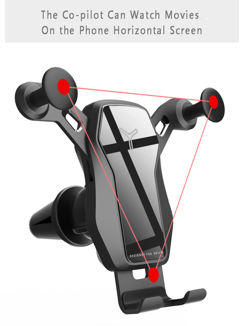 Car Mount Phone Holder Automatic Locking Universal Air Vent GPS Cell Phone Holder for Car for iPhone X/8/7/7P/6s/6P/5S