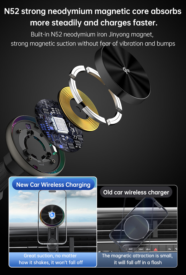 Multiple Lighting Adjustments And Fast Heat Dissipation Iphone 15 Pro Max Charger With Starry Sky Lighting Effect