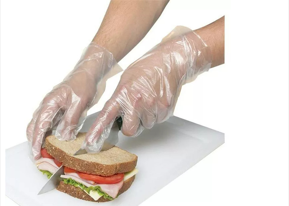 Waterproof Disposable Pe Gloves , Food Handling Plastic Gloves For Household