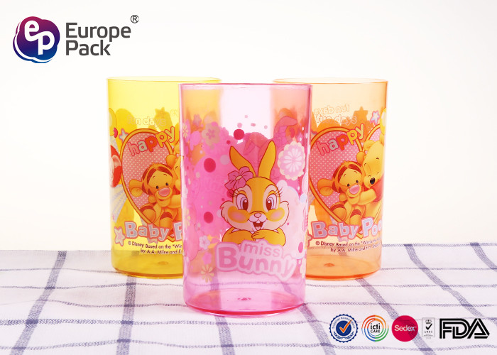 Break Resistant Plastic Childrens Mugs Without Holder 270Ml Round Shape