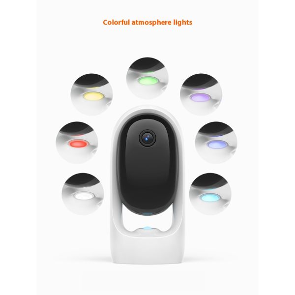 WiFi APP Remote Control Pet Camera Night Vision Motion Detection Alerts Eco-Friendly Flying Discs Interactive Cat Laser Toy