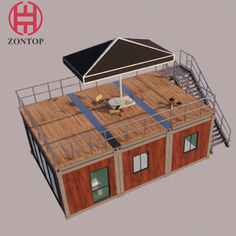 Zontop Modern Flat Pack Portable Living 40ft Luxury China Prefab Homes 3 Bedroom Prefabricated Container House