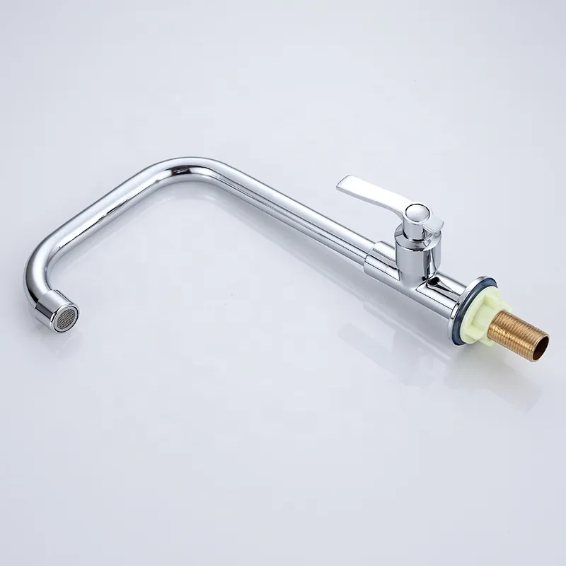 304 Stainless Steel Kitchen Faucet With Monochrome Brass Sprayer And Single Lever