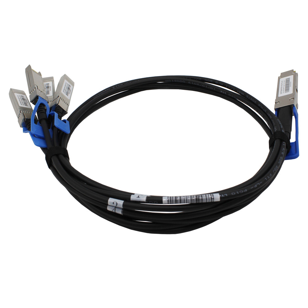 Breakout 100G Qsfp28 To 4xSFP28 Direct Attach Cable With SFP Transceiver