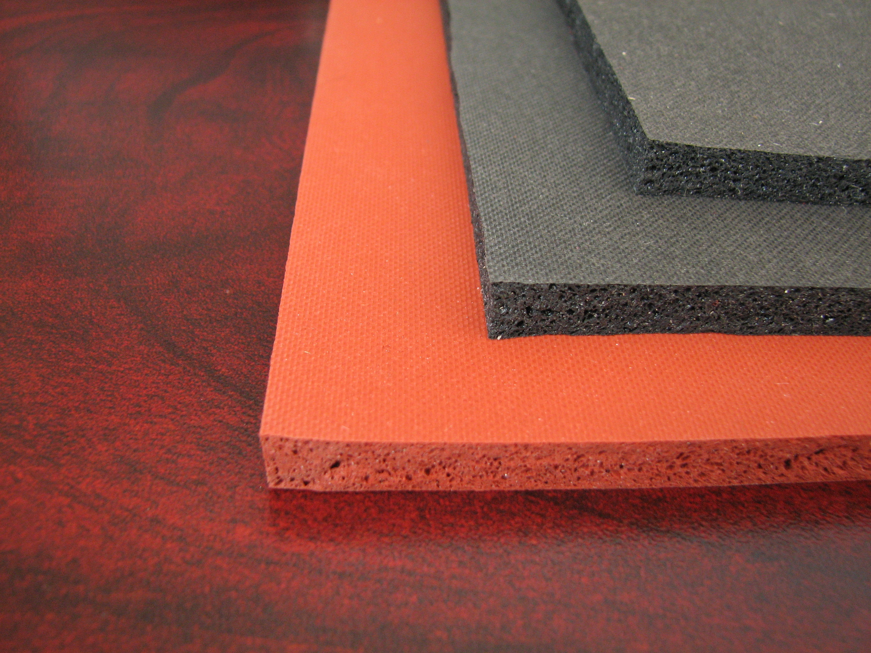 Double Sides Impression Fabric Silicone Sponge Sheet , Silicone Foam Sheet Heat Insulation