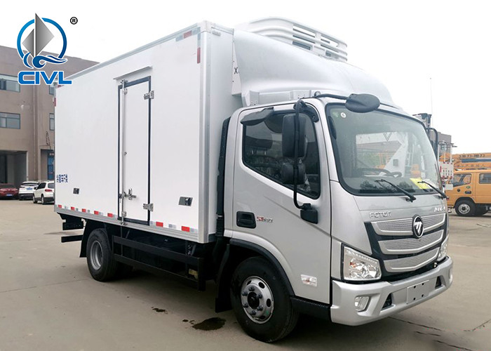 3 Ton Foton Refrigerated Truck / 156hp Engine Chiller Lorry / Refrigerator Cars / Refrigerator Truck Cooler Truck