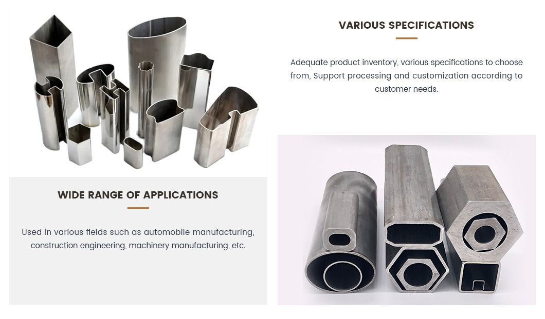 Special Shape Tube Pipe Fabrication Factory Custom Special Shaped Section Welded Steel 304 201 316 Triangle Stainless Steel GB