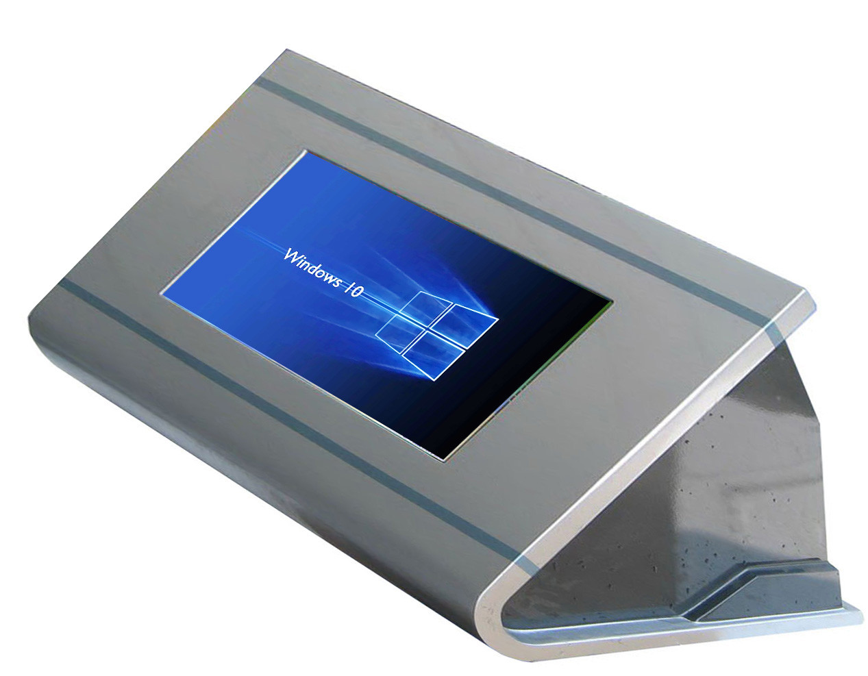 Rugged Steel Enclosure Desktop Kiosk Vandal Proof IR Touchscreen 15" - 19"