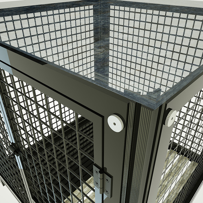 Household Metal Pet Cage Aluminum Alloy Dog House Cage Kennel Heavy Duty