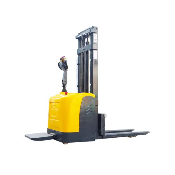 Portable Semi Electric Pallet Stacker Manual Lifter Electric Stacker Truck