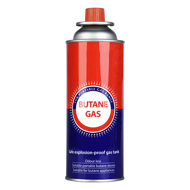 Straight Wall 400ml Portable Butane Gas Stove Canister For Outdoor Cooking