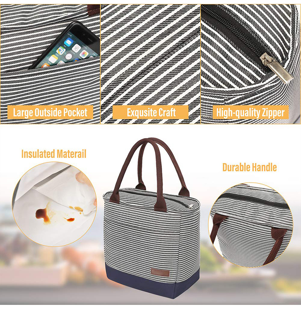 Waterproof Lightweight Large Insulated Lunch Tote