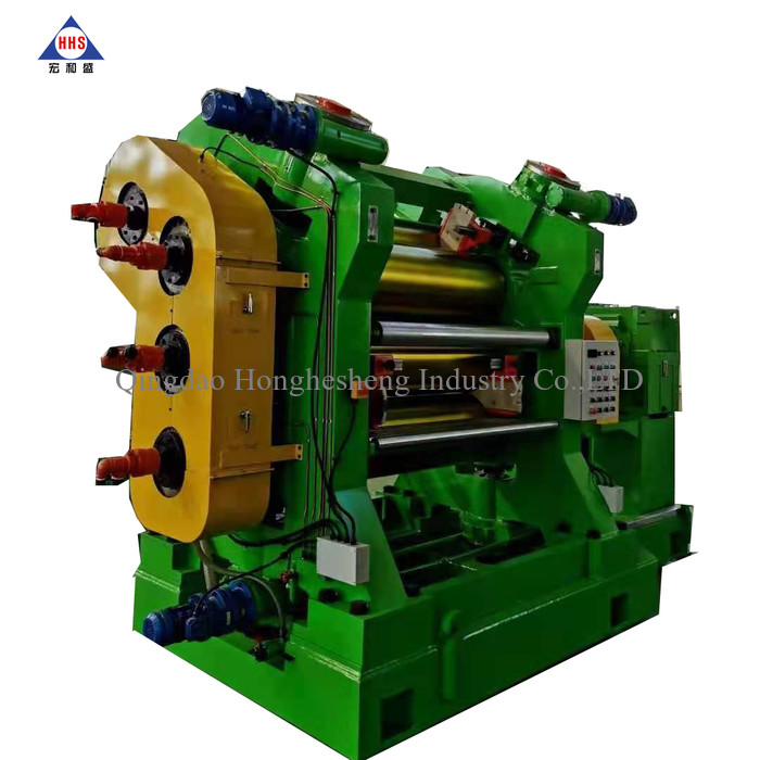 4 Rolls Rubber Calender Machine For Textile Fabric Fractioning