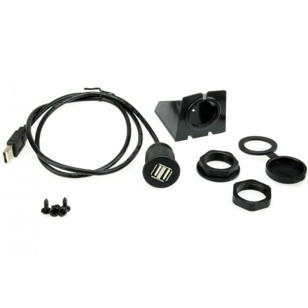 Voltage 24V USB Dash Mount Adapter For Vehicle, Bike, Motorcycle