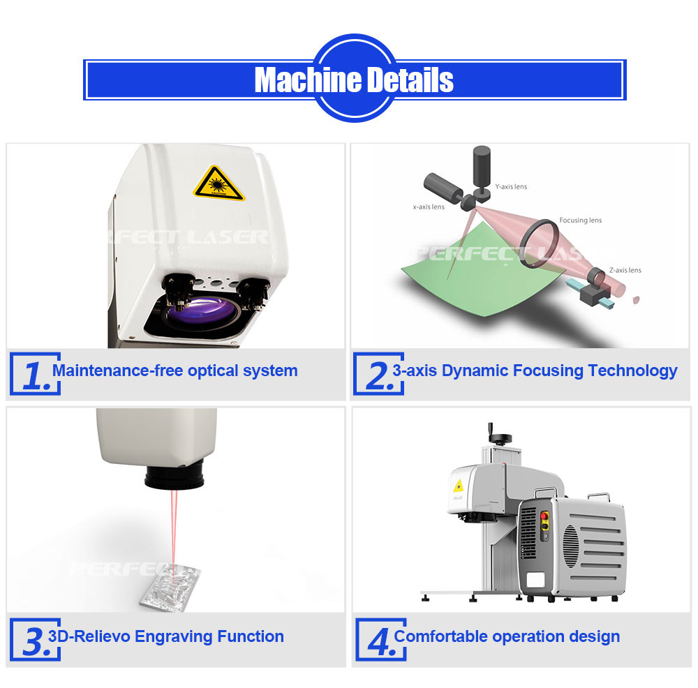 Mini Small Laser Marking Machine 3D Dynamic Focus For Flat Curved Inclined Arc Surface