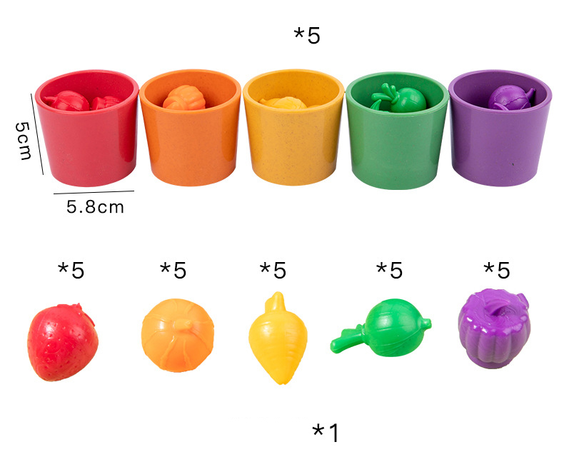 Simulate Farm Kids Wooden Toys Fruits Vegetables Harvest Grow Toys