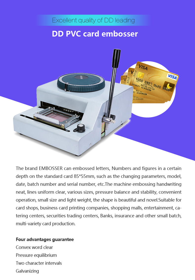 PVC Card Embosser Stamping Machine for Plastic Card Making