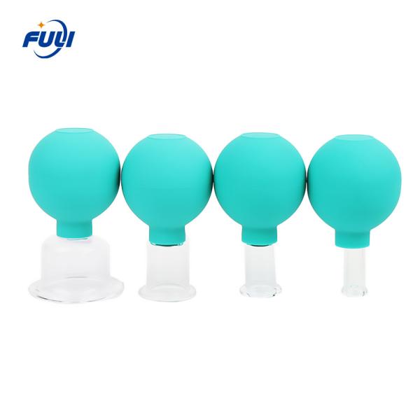 4 Pieces Eye Face Vacuum Massage Cupping Cup Kit Small Therapy Silicone Facial