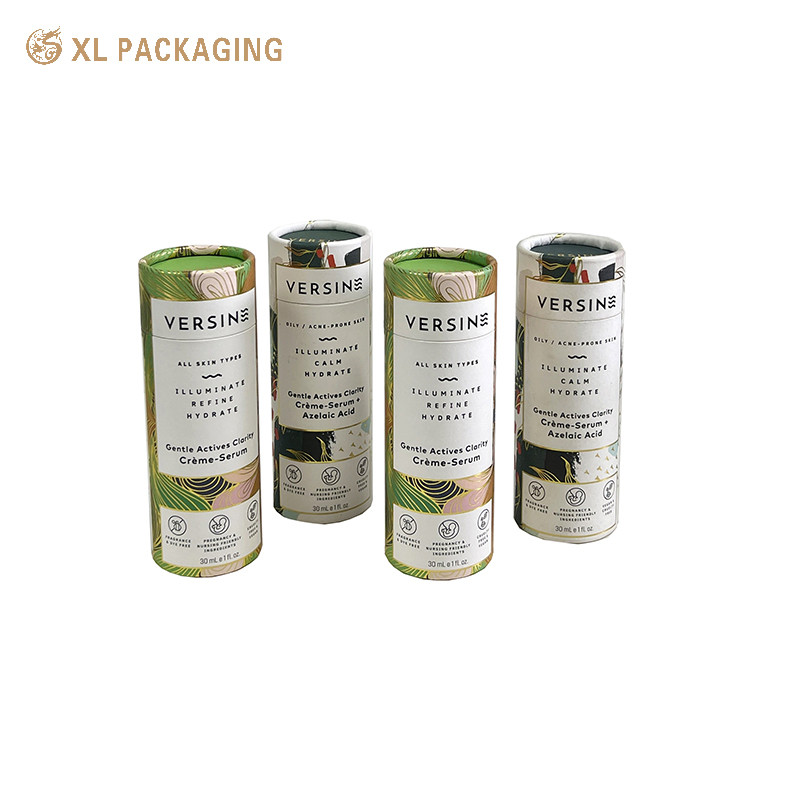 Eco Friendly Essential Oil Paper Tube Gold Foil Round Cardboard Lip Gloss Tube Packaging