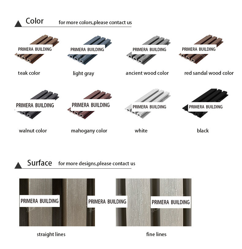 23x135mm WPC Cladding Panel Wood Plastic Composite Fluted Plank Wall Panel Interior Brown