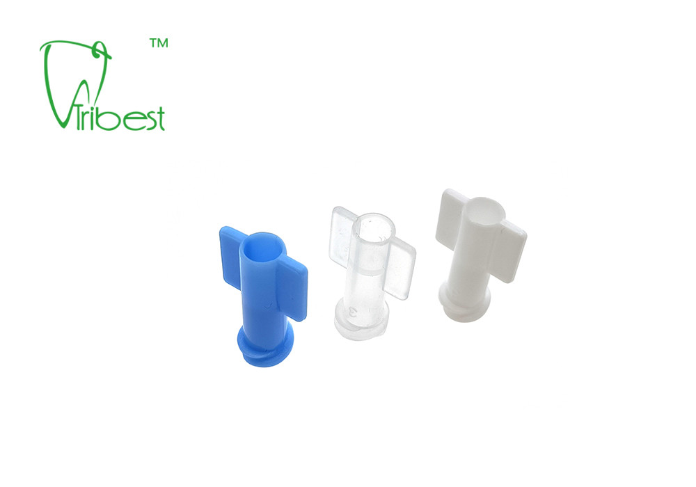 Sterile Luer Lock Luer Slip Dental Syringe Cap Disposable Blue White