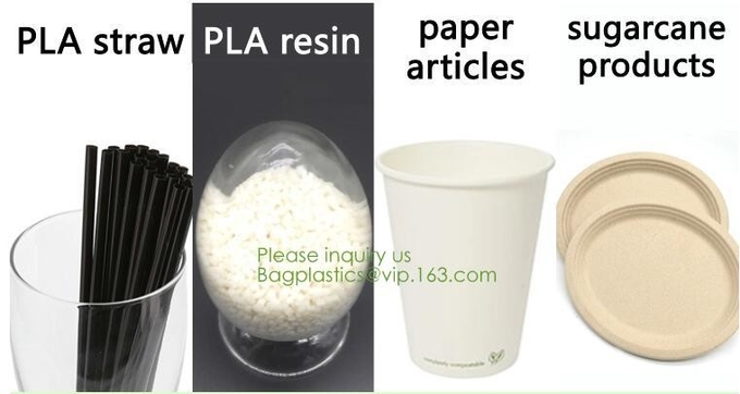 PLA Drinking Straws, CPLA Giant Straws, Individually Wrapped, Plant Based Compostable Flexi straws, cocktail