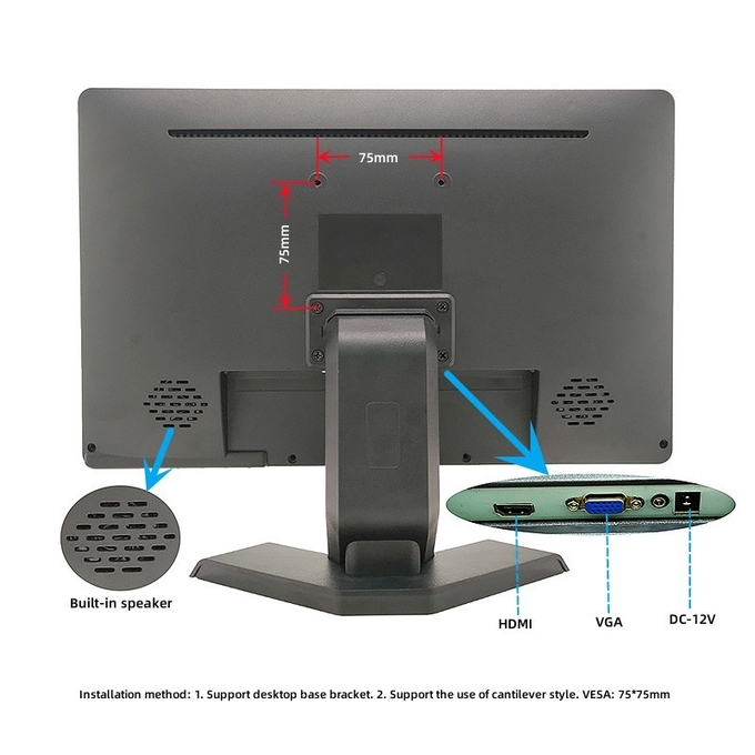 Widescreen 15.6 Inch 16:9 LED Computer Monitor With IPS TFT Panel