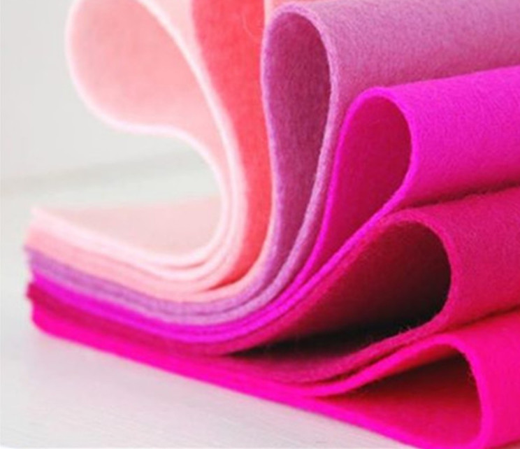 various color wool pressed nonwoven felt,customized thickness felt wool fabric