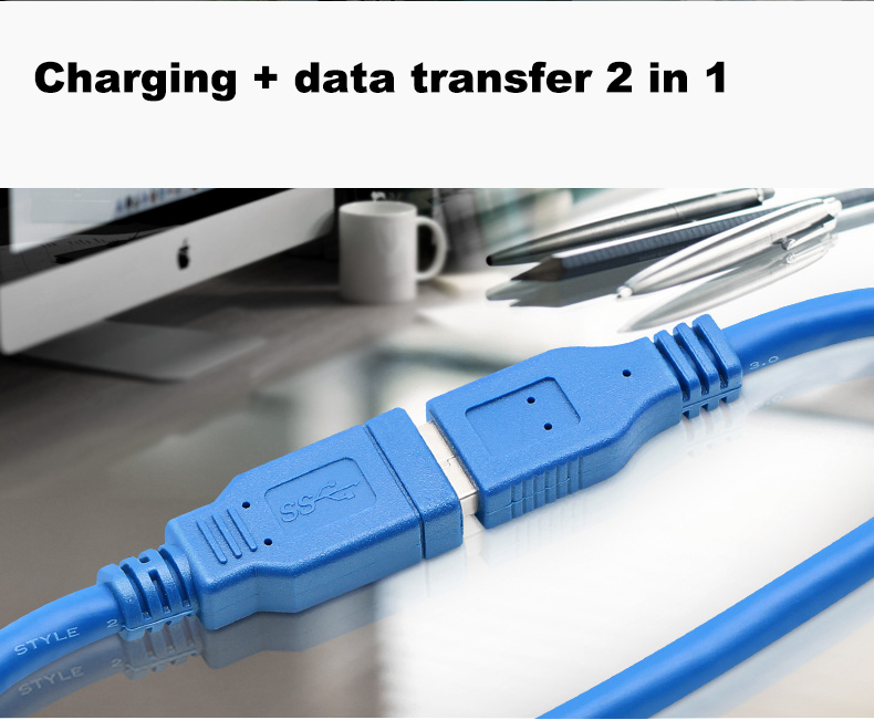 5Gbps USB 3.0 Extension Cable For Printer Data Download Female To Male Charging